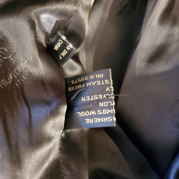 PRONTOMODA MEN'S SINGLE BREASTED FULL LENGTH TOP COAT CASHMERE LAMB WOOL SIZE 48 - Picture 15 of 16